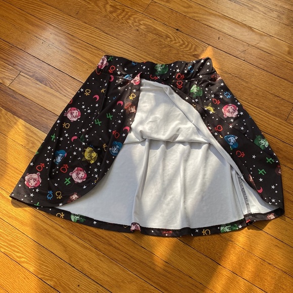 ★ Sailor Moon Printed Themed Mini Skirt - Multicolored Black ★ - Picture 9 of 12